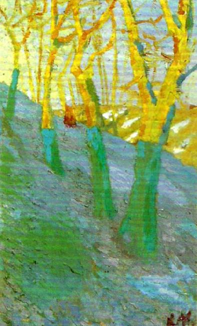Kazimir Malevich trees France oil painting art